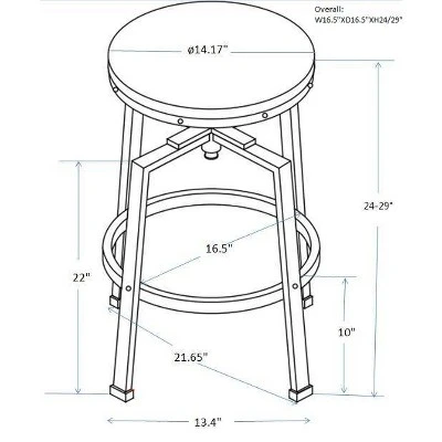 Lewiston Adjustable Swivel Barstool - Threshold - Image 4