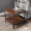Set Of 2 Benny Urban Industrial Angle Iron Side Tables - Saracina Home