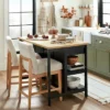 Wood Kitchen Island Table With Storage Black/Natural - Hearth & Hand™ With Magnolia
