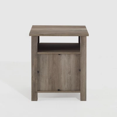 Transitional Classic Windowpane Storage Side Table - Saracina Home - Image 4