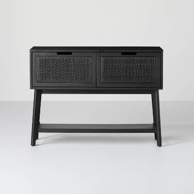 Wood & Cane Console Table With Pull-Down Drawers - Hearth & Hand™ With Magnolia - Image 9