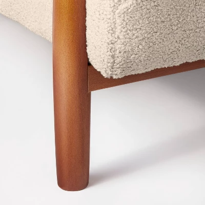 Elroy Faux Shearling Accent Chair With Wood Legs - Threshold™ Designed With Studio McGee - Image 4