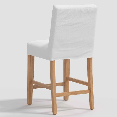 Nazanin Slipcover Counter Height Barstool Twill White - Threshold™ - Image 3