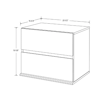 2 Drawer Modular Nightstand White - Room Essentials™ - Image 3