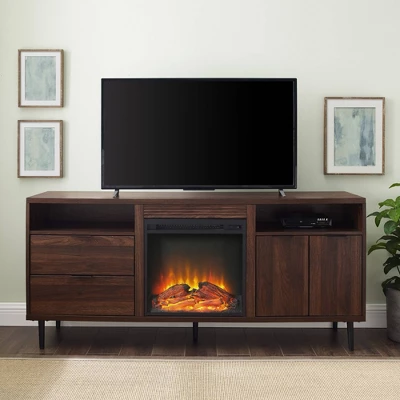 Ronan Modern Storage With Electric Fireplace TV Stand For TVs Up To 65" - Saracina Home
