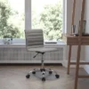 Emma And Oliver Low Back Designer Armless Ribbed Swivel Task Office Chair
