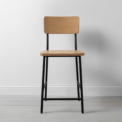 Wood & Steel Counter Stool -Natural/Black - Hearth & Handâ„¢ With Magnolia - Image 2