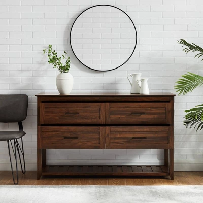 Transitional 4 Drawer Buffet - Saracina Home - Image 5