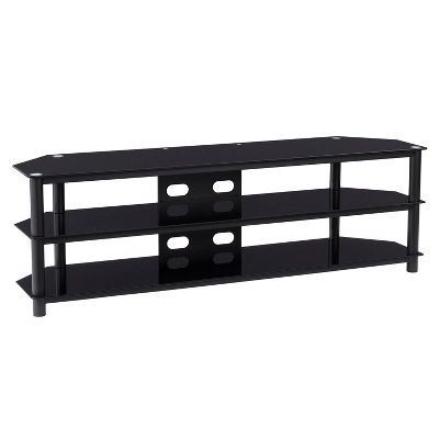 Travers Open Shelves TV Stand For TVs Up To 82" Black - CorLiving - Image 6