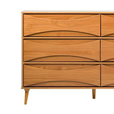 Mid-Century Modern Contoured 6 Drawer Dresser - Saracina Home - Image 19