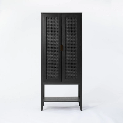 66" East Bluff Woven Cabinet Black - Threshold™ Designed With Studio McGee - Image 2