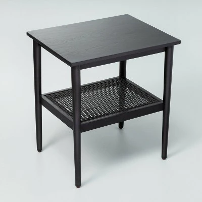 Wood & Cane Square Accent Side Table - Hearth & Hand™ With Magnolia - Image 3