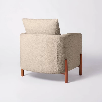 Elroy Faux Shearling Accent Chair With Wood Legs - Threshold™ Designed With Studio McGee - Image 3