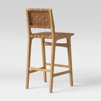 Ceylon Woven And Wood Barstool - Threshold™ - Image 3