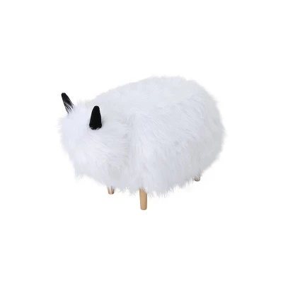 Levi Furry Yak Ottoman - Christopher Knight Home - Image 7