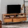 Cara Mid-Century Modern 3 Drawer TV Stand For TVs Up To 65" - Saracina Home