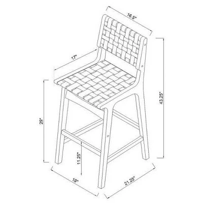 Ceylon Woven And Wood Barstool - Threshold™ - Image 5