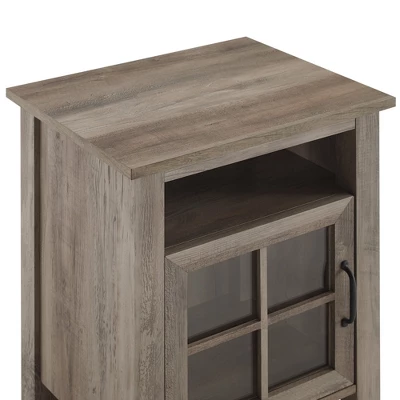 Transitional Classic Windowpane Storage Side Table - Saracina Home - Image 7