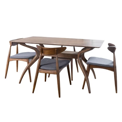 5pc Barron Curved Leg Dining Set - Christopher Knight Home - Image 5