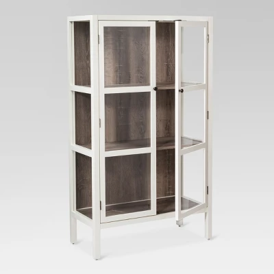 56.2" Hadley Library Cabinet With Glass Shell White - Threshold™ - Image 3