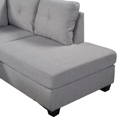 108" Reversible L-Shape Sectional Sofa Couch With Storage Ottoman-ModernLuxe - Image 13