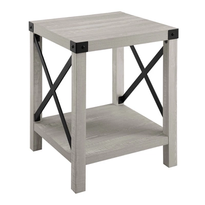 Sophie Rustic Industrial X Frame Side Table - Saracina Home - Image 13