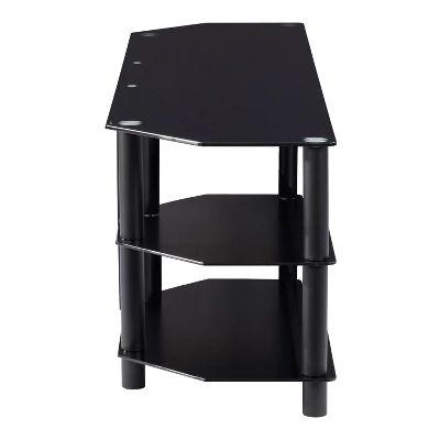 Travers Open Shelves TV Stand For TVs Up To 82" Black - CorLiving - Image 5