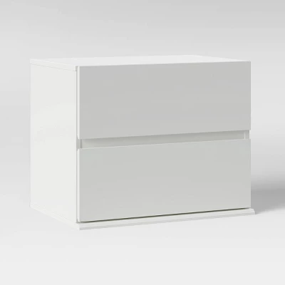 2 Drawer Modular Nightstand White - Room Essentials™ - Image 2