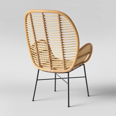 Lily Rattan Armchair With Metal Legs - Assembly Required - Opalhouseâ„¢ - Image 2