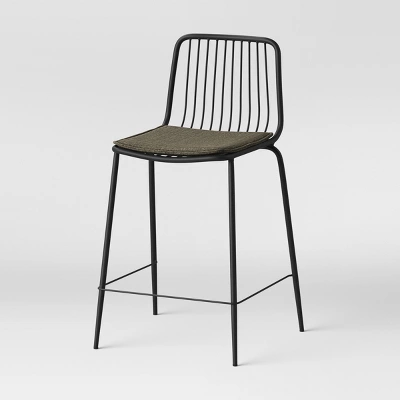 Set Of 2 Sodra Rounded Seat Wire Counter Height Barstool Black - Threshold™ - Image 3